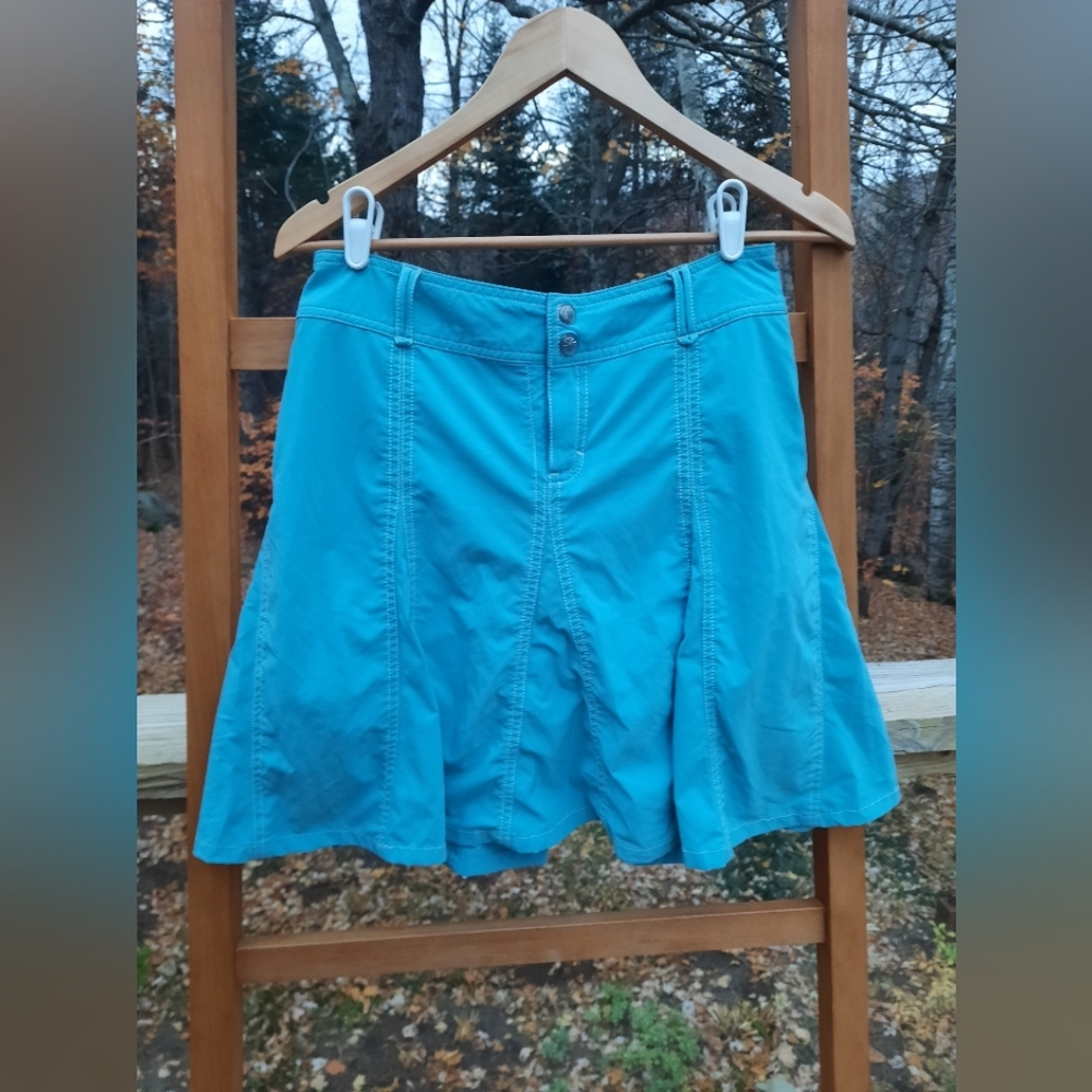 Athleta Blue Pleated Mini Skort